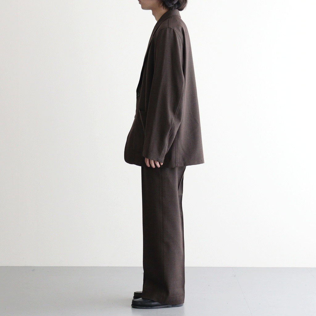 REGULAR FIT STRAIGHT TROUSERS #BROWN BIRD’S-EYE [M26C10PT03C]