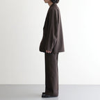 REGULAR FIT STRAIGHT TROUSERS #BROWN BIRD’S-EYE [M26C10PT03C]