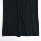 Cotton Linen Poly Pencel Skirt #Black [NEP-SS2632]