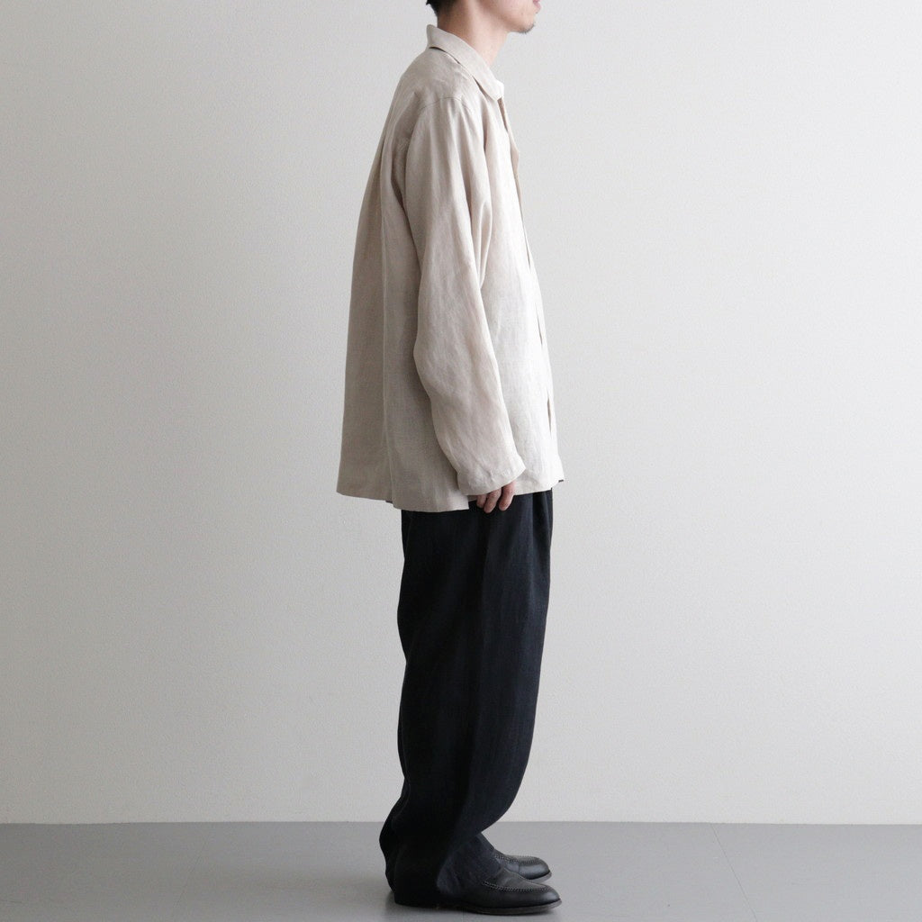 COMFORT FIT OPEN COLLAR SHIRT #TAUPE [A26A22SH02C]
