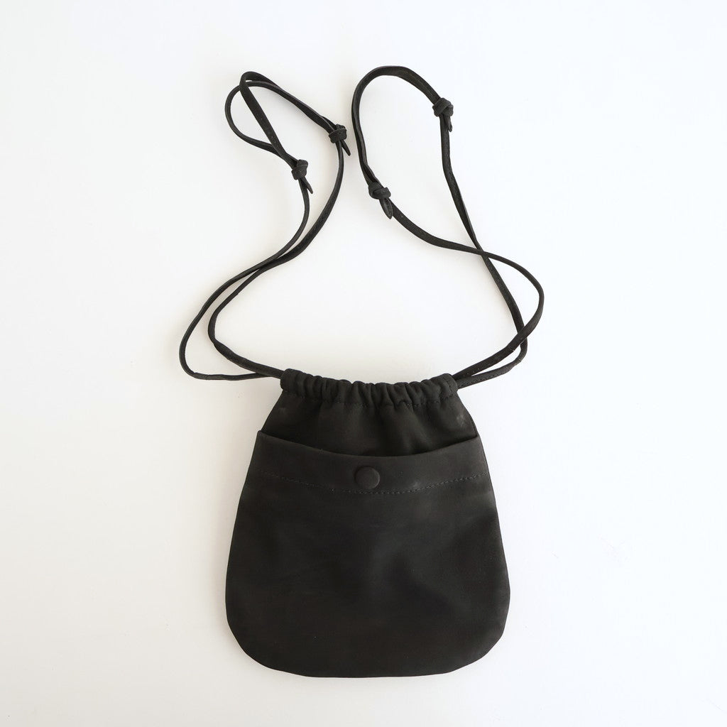 DRAWSTRING BAG #BLACK [BG-32-C-NUBCK-4]