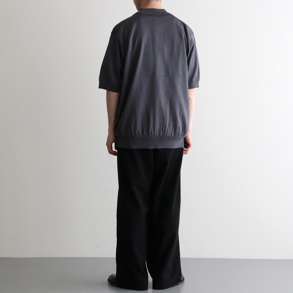CARIBBEAN SEAISLAND COTTON POLO SHORT SLEEVE #CHARCOAL [BN-26SM-064]