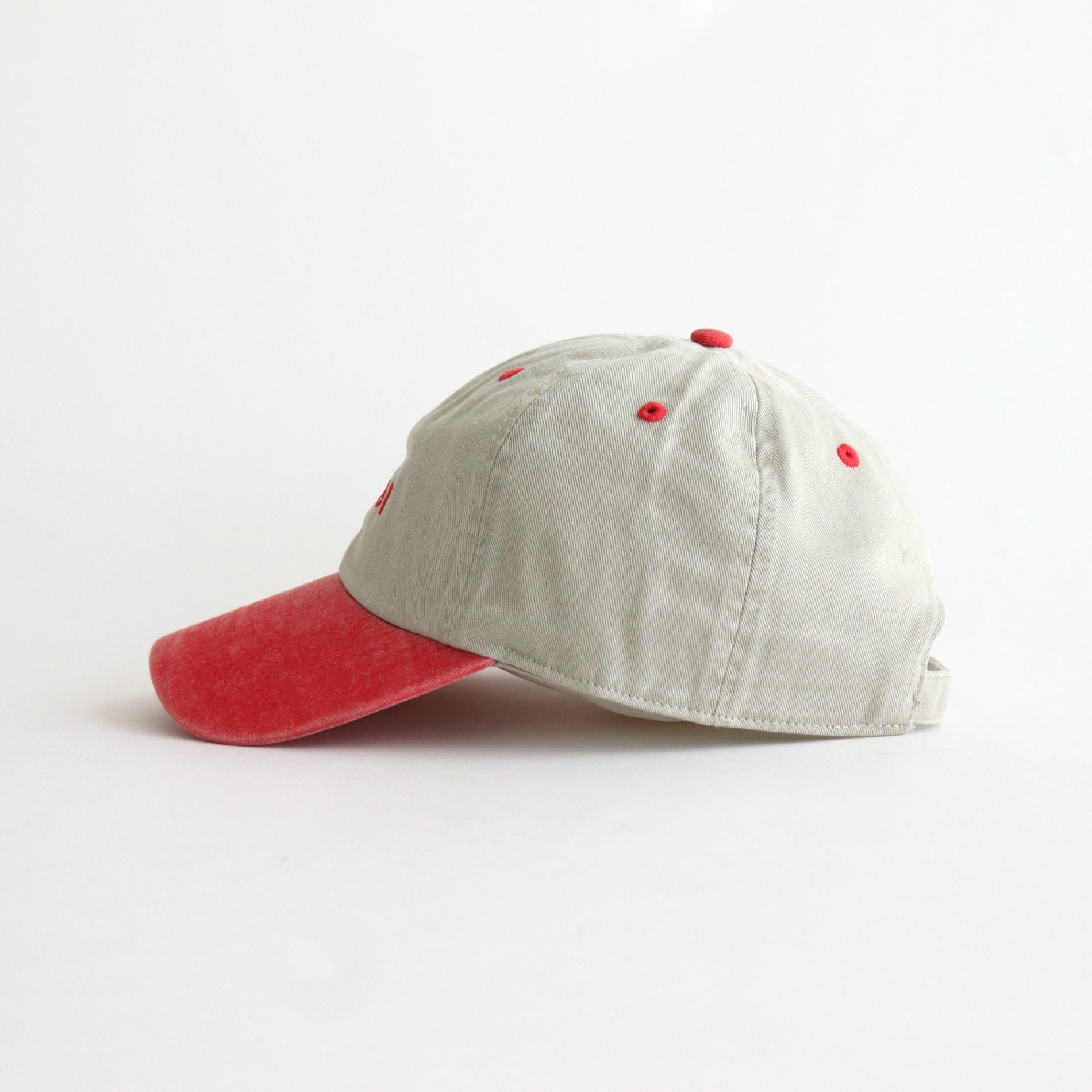 PIGMENT BASEBALL CAP #SAND/RED [DNS25H02]