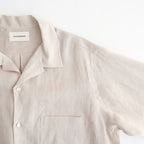 COMFORT FIT OPEN COLLAR SHIRT #TAUPE [A26A22SH02C]