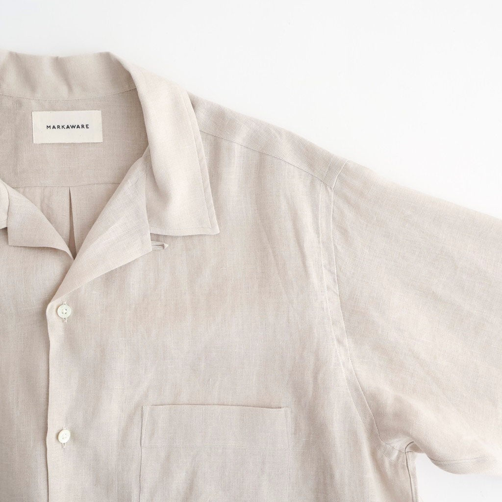 COMFORT FIT OPEN COLLAR SHIRT #TAUPE [A26A22SH02C]