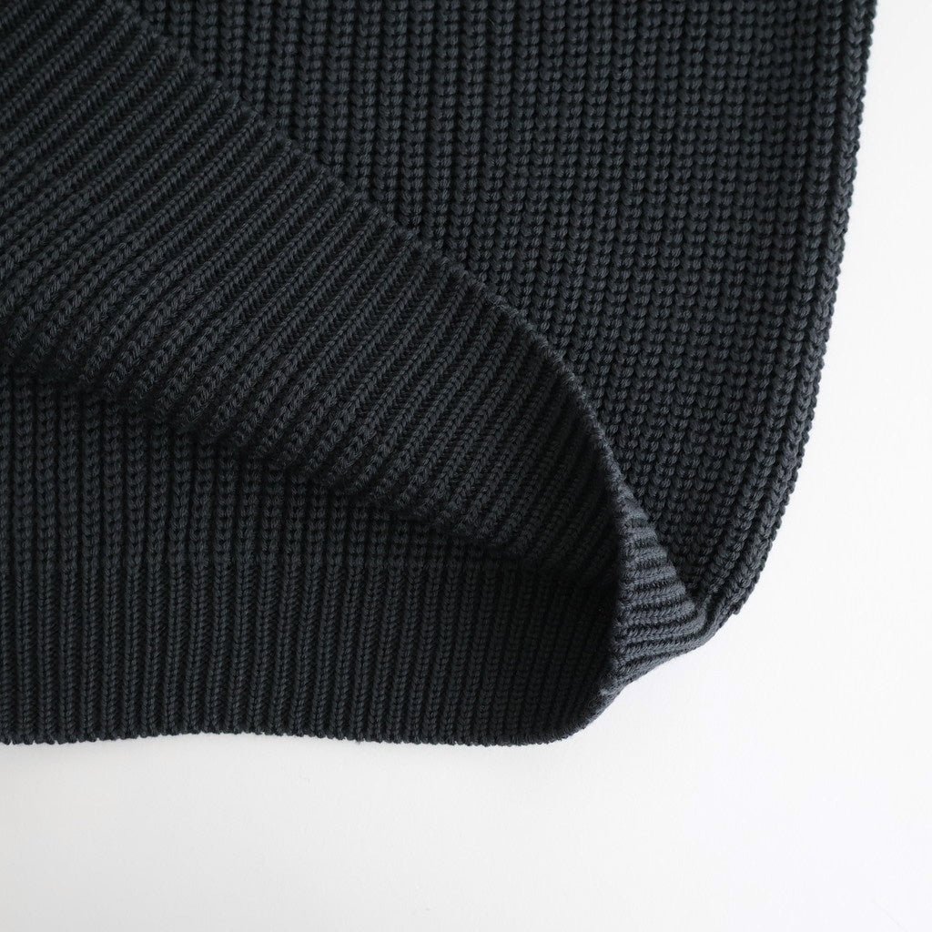 SIGNATURE CREW NECK #CHARCOAL BLUE [BN-25FM-038]