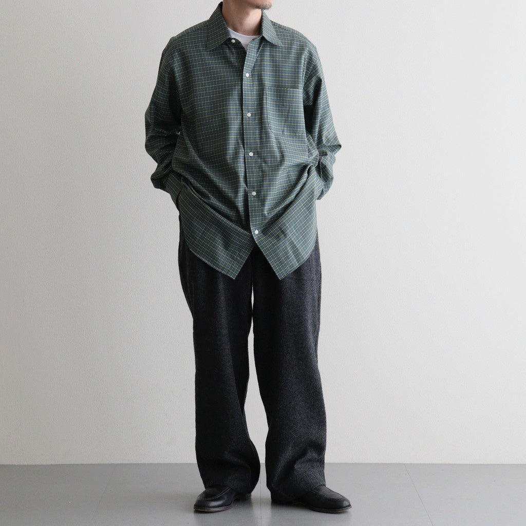 REGULAR FIT DRESS SHIRT #GREEN CHECK [A26C11SH01C]