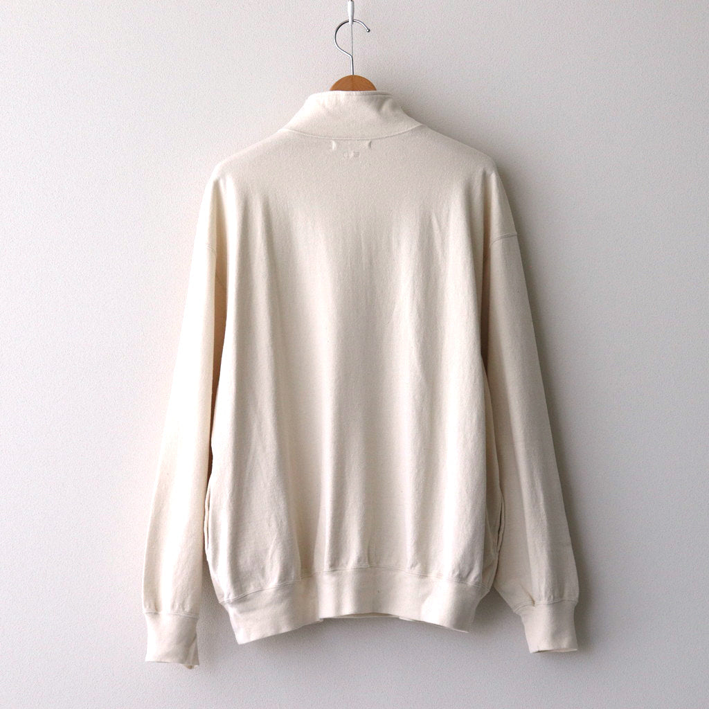 Co/Silk Nep Harf-Zip #Ivory [BHS24F038Si] – Diffusion