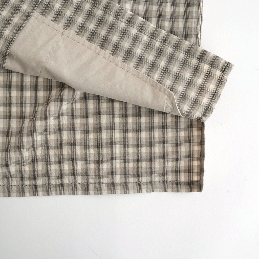 Organic Cotton Rambling Check Shirts #Beige check [6061-1601]