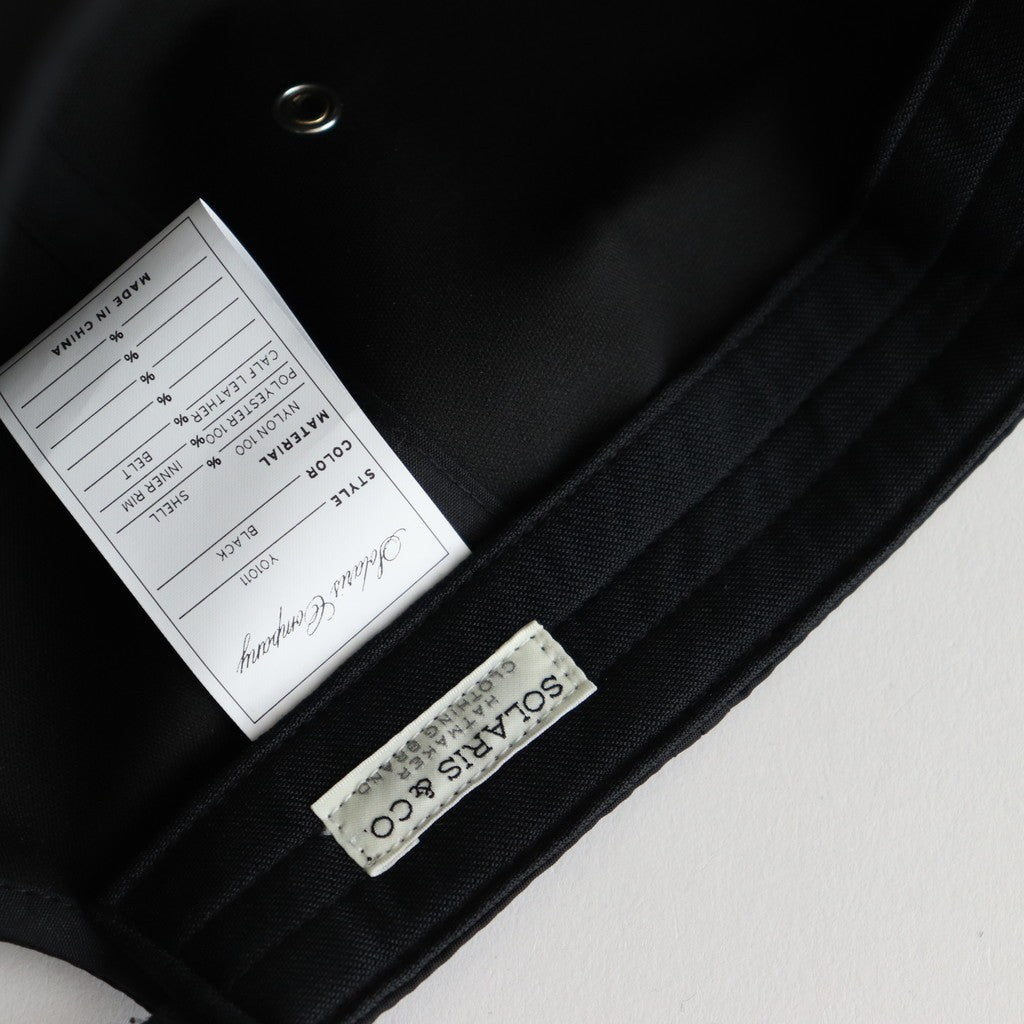 NYLON TWILL CURVED VISOR CAP #BLACK [Y01011]