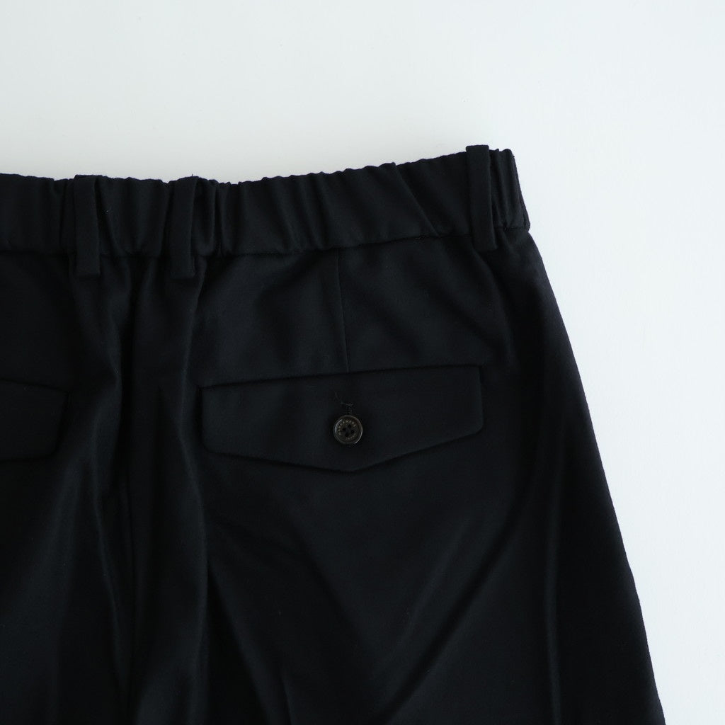 DOUBLE PLEATED WIDE TROUSERS #BLACK [A25C15PT02C]