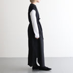 Chambray Sleeveless Dress #Black [BHSW25S10]