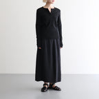 Classic Rib Henley-neck L/S #Black [bROOTS24F006WF26]