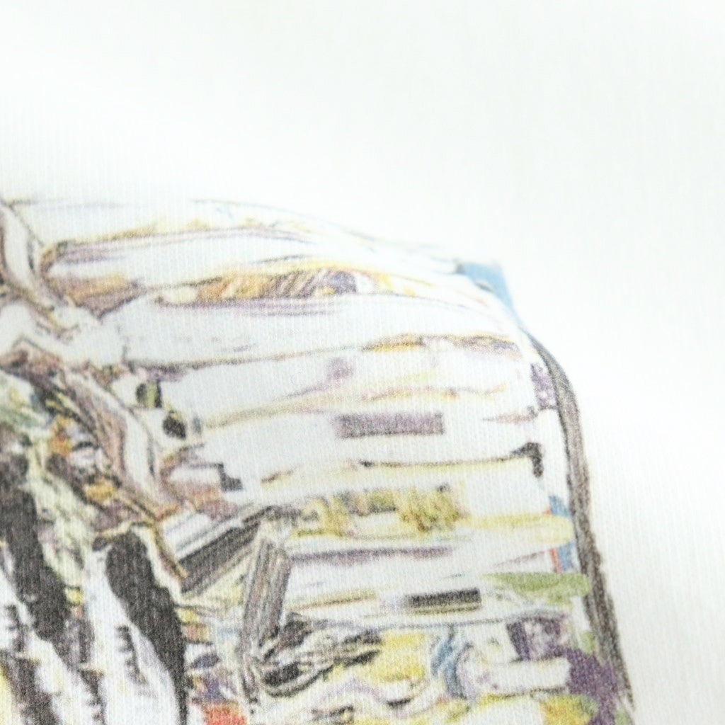 SHORT SLEEVE PRINT-T "swing by" #WHITE [DNA25T02]