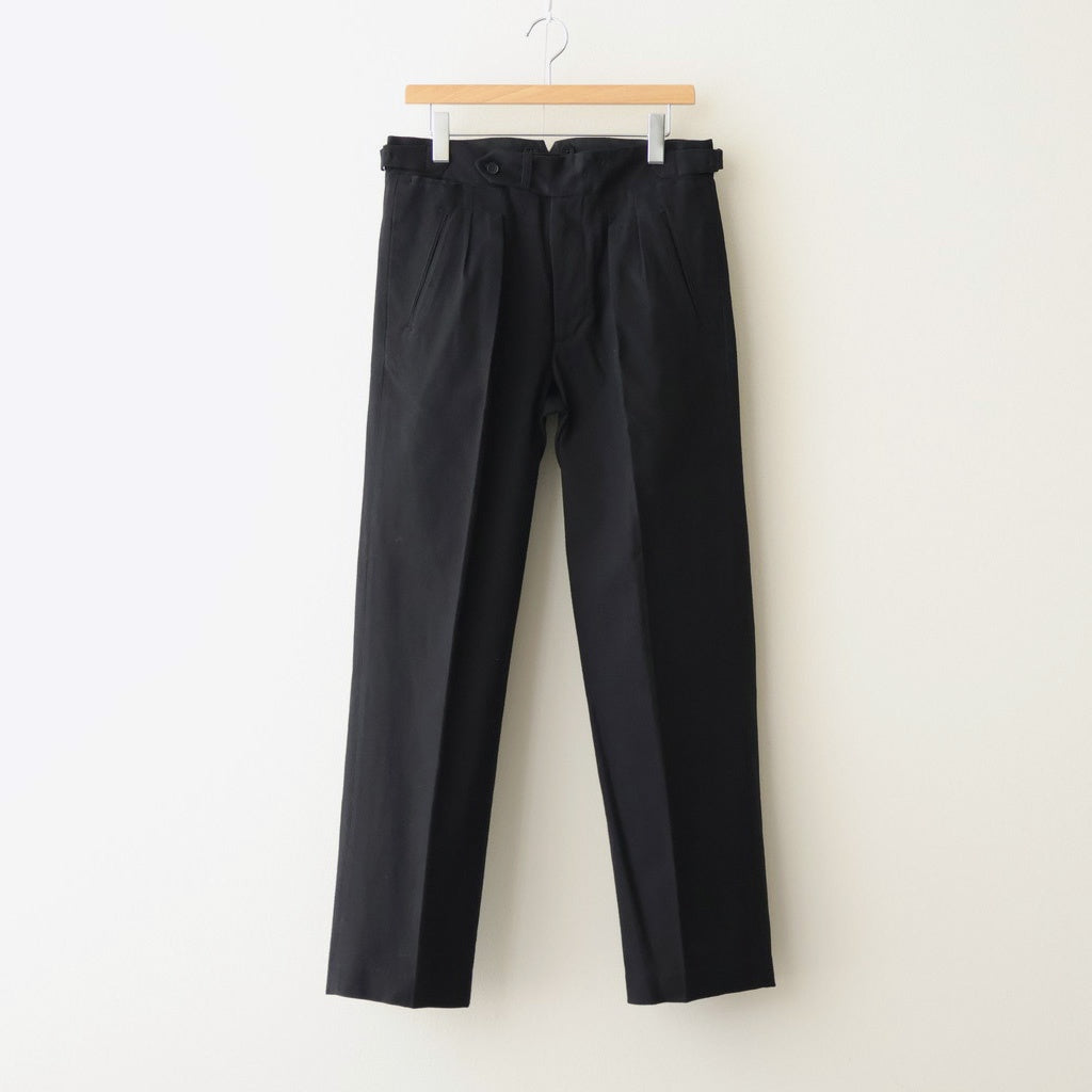 DOUBLE-PLEATED SMARTY TROUSER #ONYX [252OJ-PT08]
