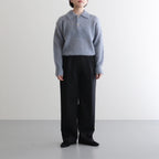 PURE MOHAIR SHAGGY POLO #SAX GRAY [BN-25FL-053]