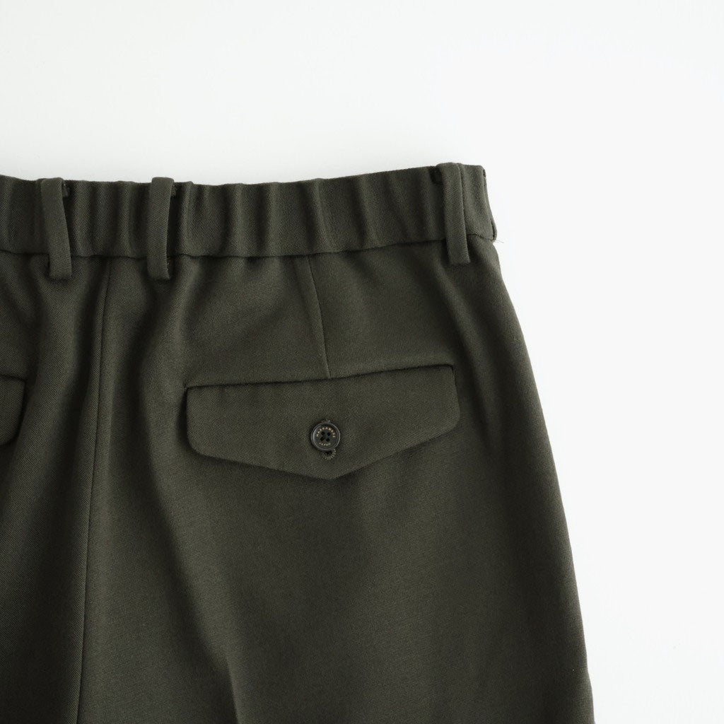 DOUBLE PLEATED SEMI EASY TROUSERS #D.OLIVE [A26C15PT01C]