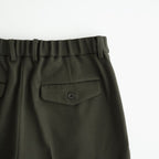 DOUBLE PLEATED SEMI EASY TROUSERS #D.OLIVE [A26C15PT01C]