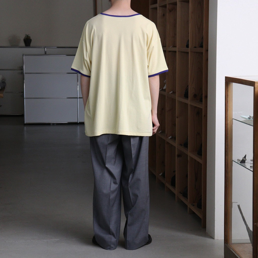 PIMA MOKLODI RINGER TEE #YELLOW × BLUE [26S-BIS-CS61]