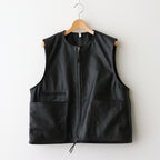 WORK VEST #BLACK [V-09-C-COW-4]
