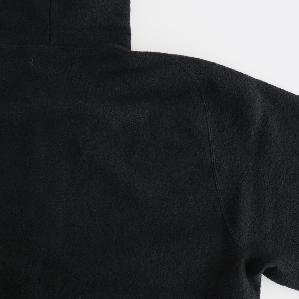 ZIP-FRONT ATHLETIC HOODIE #ONYX [252OJ-CT06]