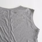 Giza Cotton Fraise Stitch Suleeveless #TOP Gray [NEP-SS2621]