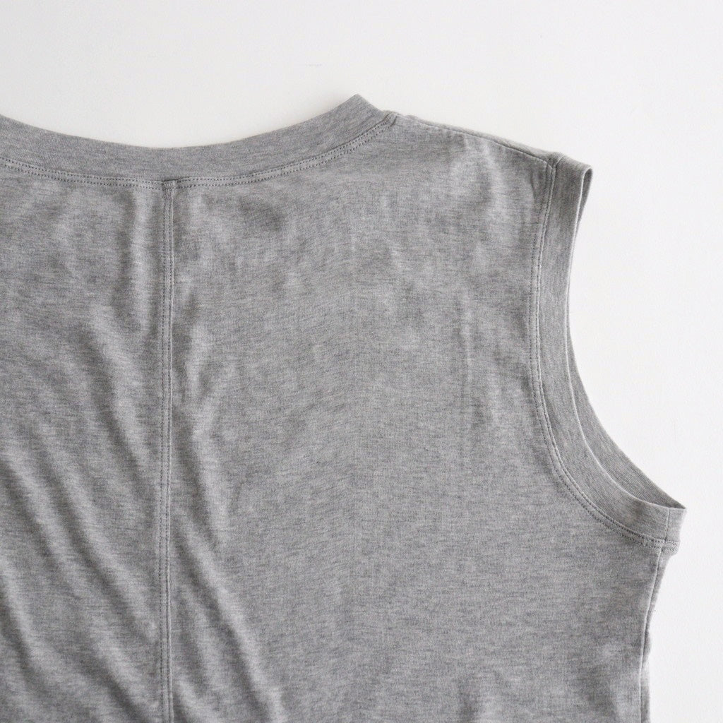 Giza Cotton Fraise Stitch Suleeveless #TOP Gray [NEP-SS2621]