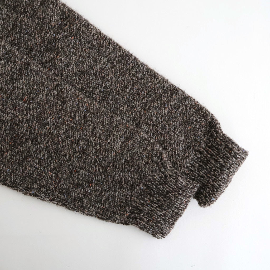 British Wool Crew Neck Knit Made by macalastair #Light Graphite×Gritstone [6033-1302]