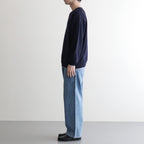 Cashmere Henleyneck - Diffusion Exclusive #Navy×Lt.Gray [NEP-AW2520B]
