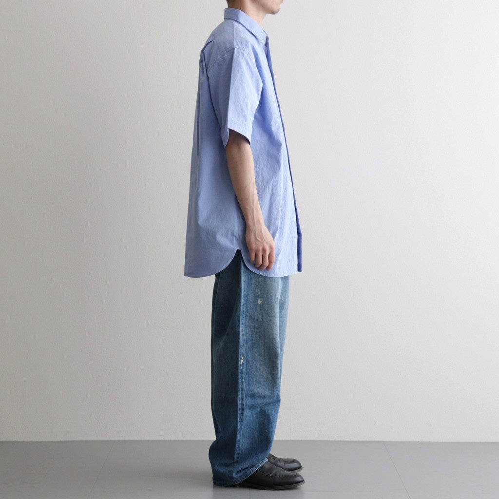Regular Collar Wind S/S Shirt #Sax [S26SG088]