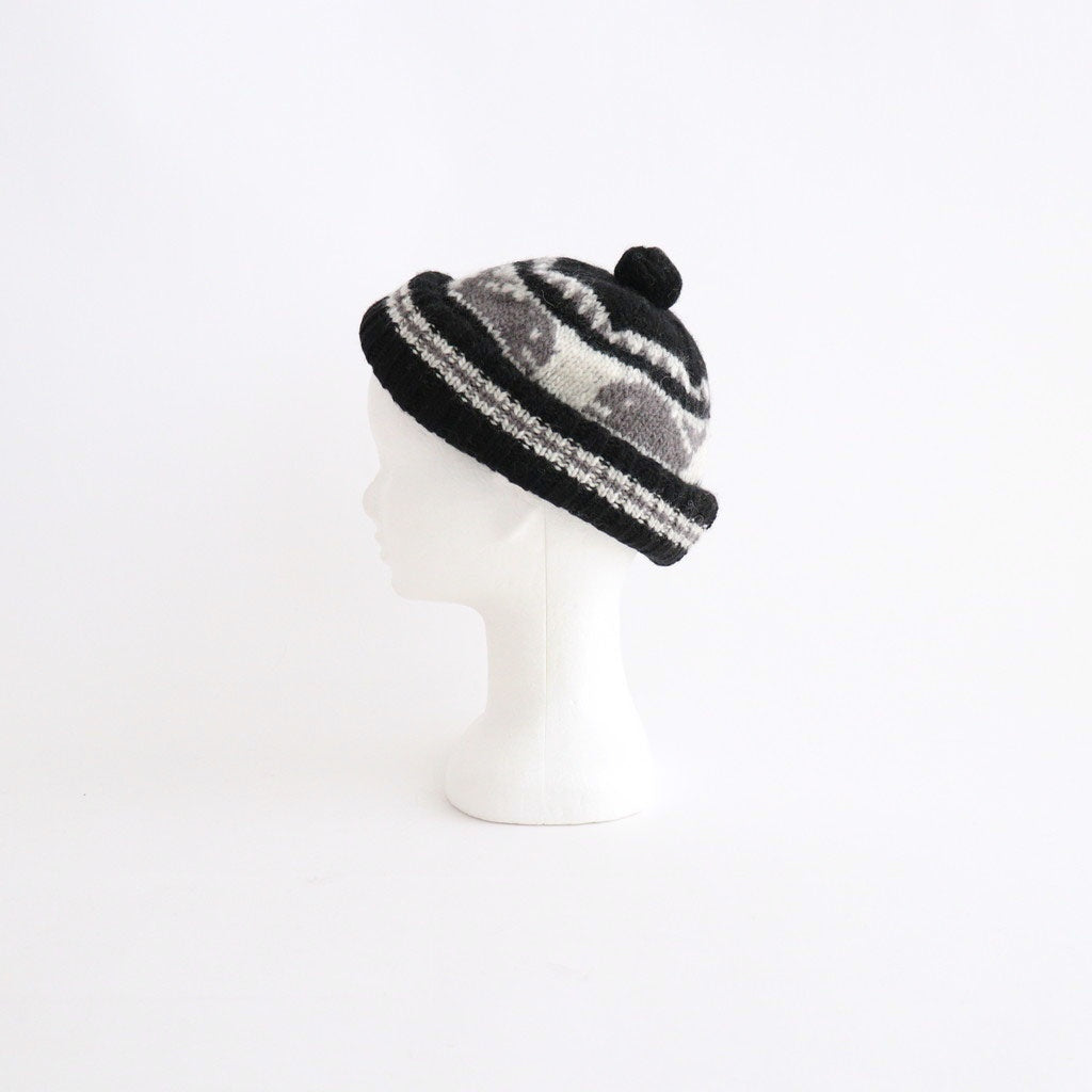 CANADIAN KNIT CAP - SNOWMAN #BLACK [Z01011]