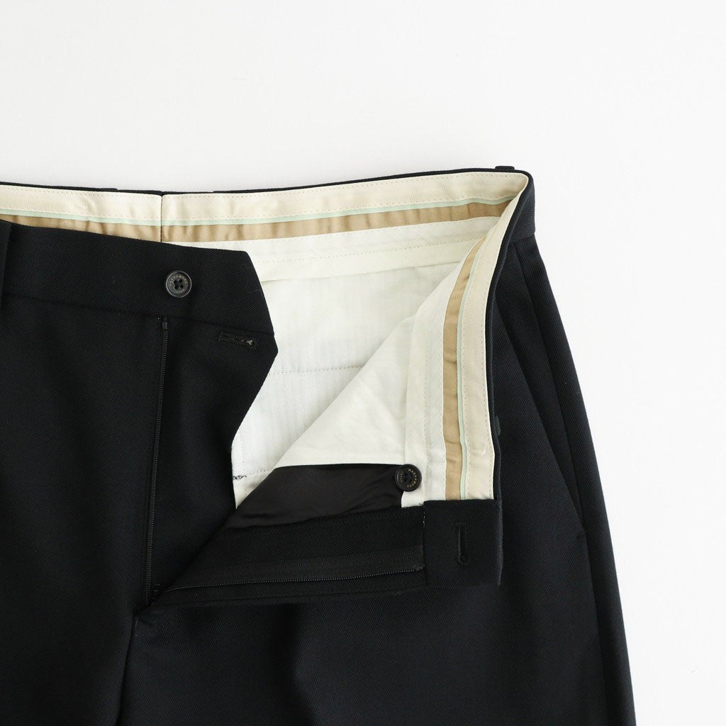 FLAT FRONT WIDE TROUSERS #BLACK [A26C07PT03C]