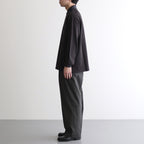 CLASSIC FIT DOUBLE PLEATED TROUSERS #DARK OLIVE [A25A05PT01C]