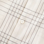 OPEN COLLAR S/S SHIRT #IVORY CHECK [M26A18SH02B]