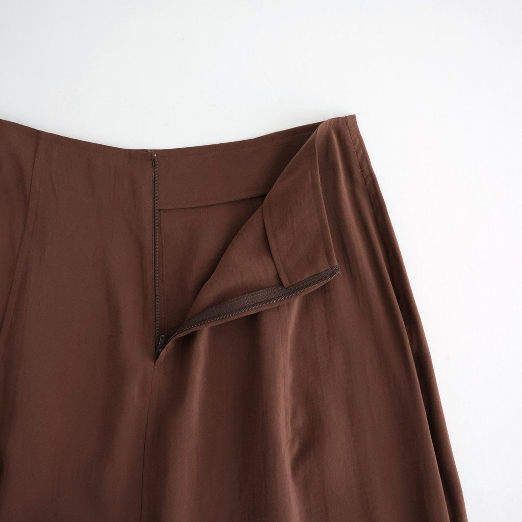 RAYON-POLYESTER BROAD SKIRT #050 BROWN [16862 30005]