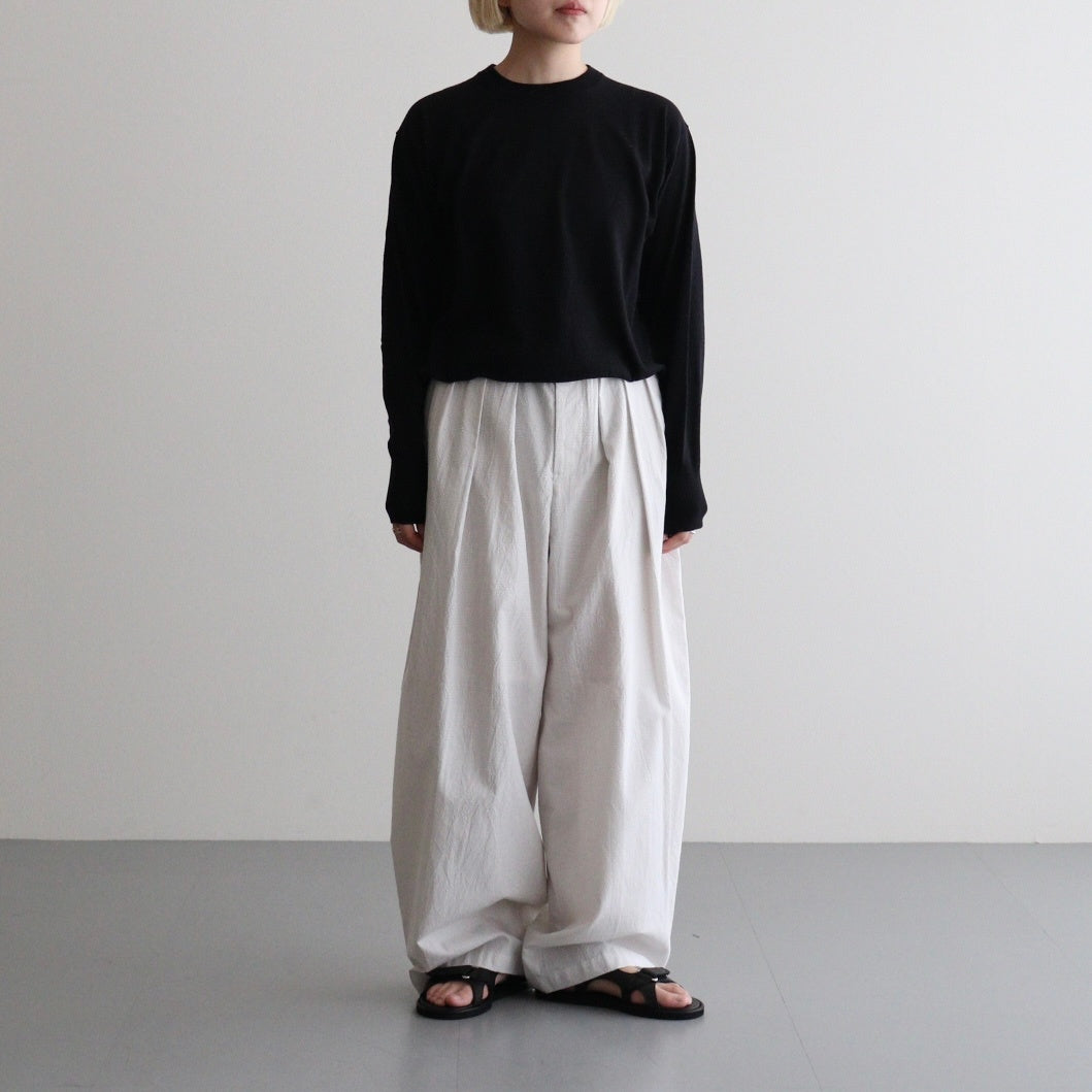 REVIVAL SOFT SILK CREW NECK #BLACK [BN-26SL-033]