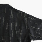 ORIGINAL PRINTED OPEN COLLAR SHIRTS (KASURI) Short-sleeve #BLACK [261OJ-SH20]