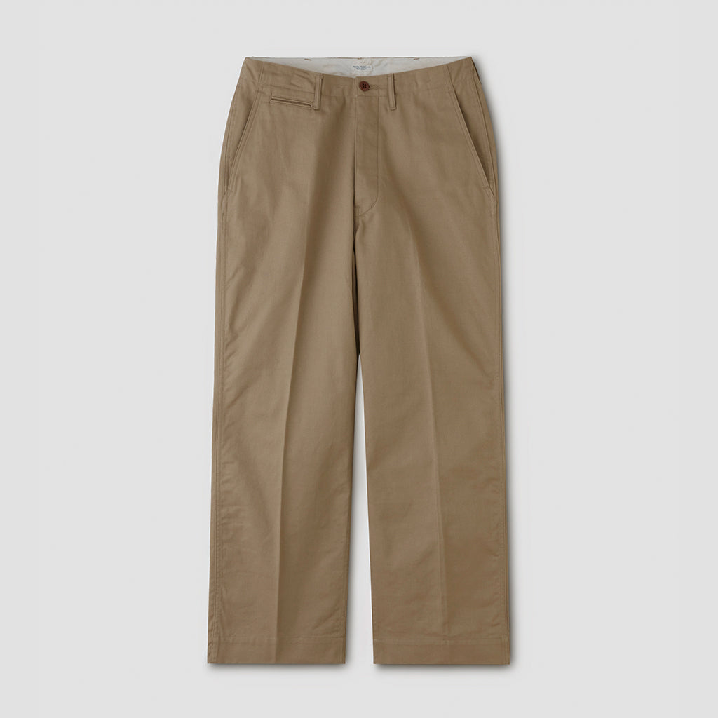 OFFICER TROUSERS WIDE #KHAKI BEIGE [PM-401]