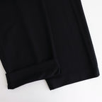 TWO TUCK MILITARY TROUSERS #BLACK [M25C07PT01C]