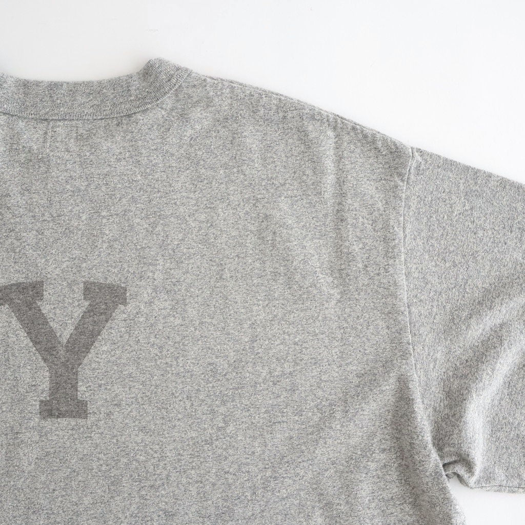 ALE-Y 88/12 Print Tee WIDE #HeatherGrey×Fade/Grey-PT [bROOTS25S36S26A]