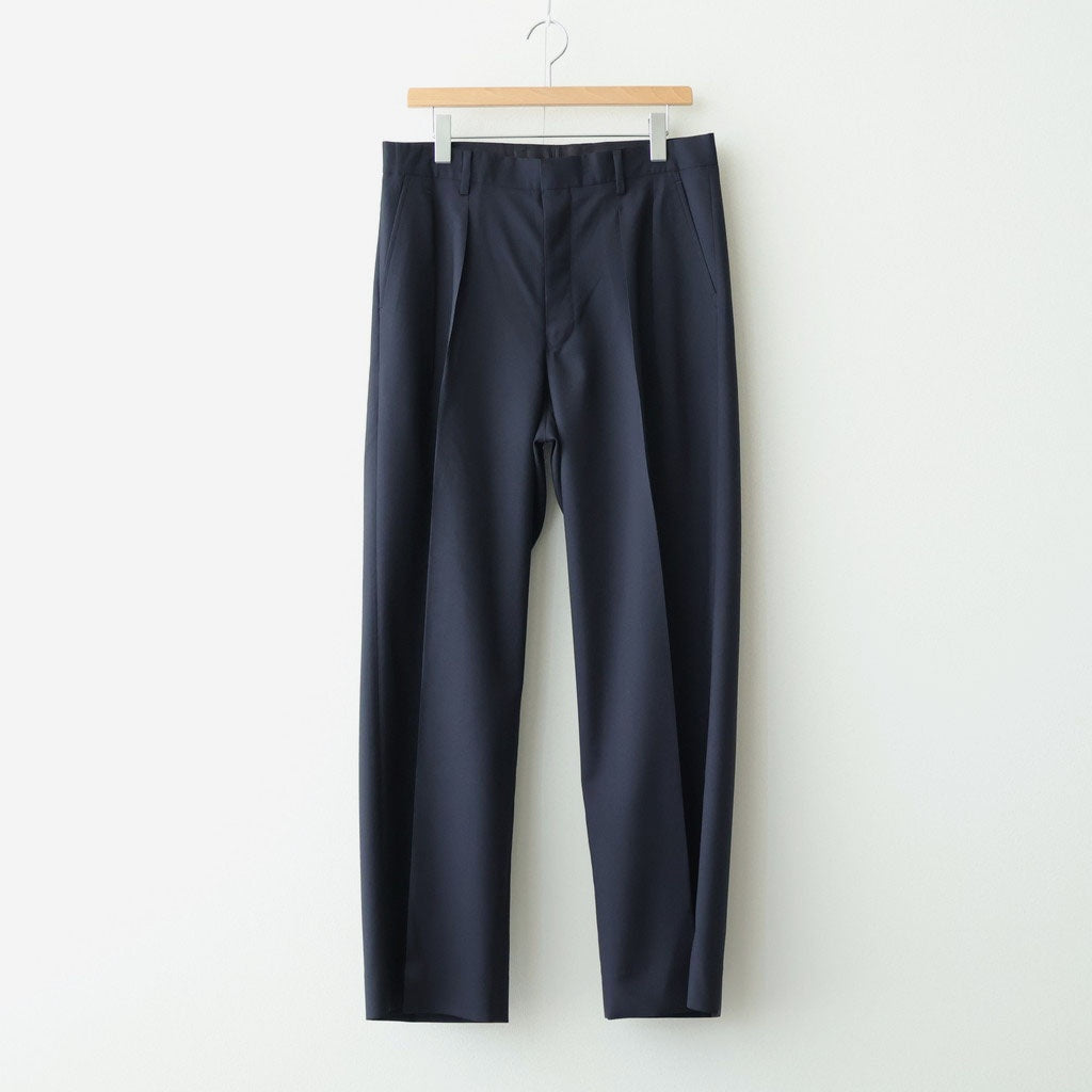 Wool Tropical 2tuck Wide Tapered Trousers #Navy [NEP-SS2605]