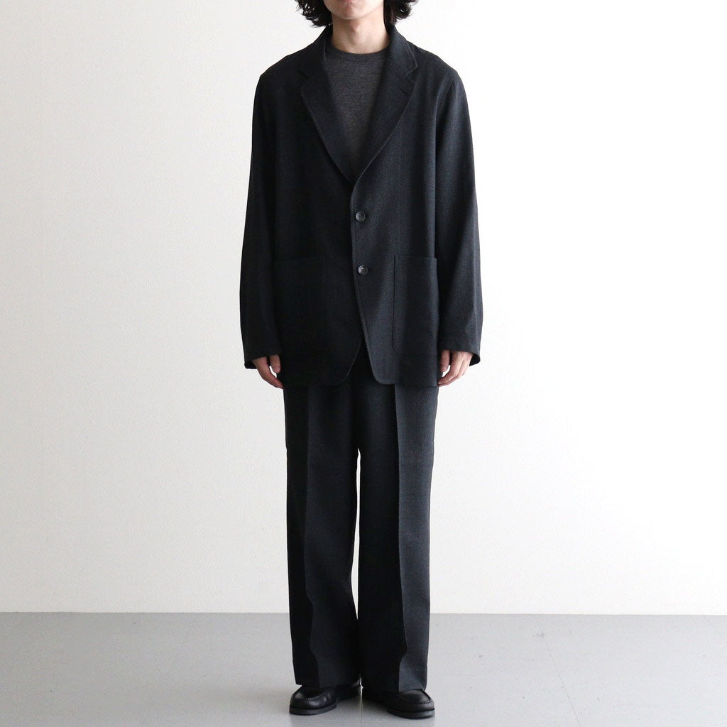 REGULAR FIT STRAIGHT TROUSERS #GRAY BIRD’S-EYE [M26C10PT03C]