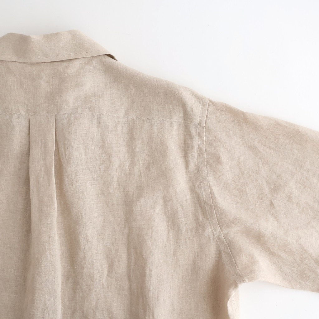 NEW OPEN COLLAR S/S SHIRT #TAUPE [A26B05SH01B]