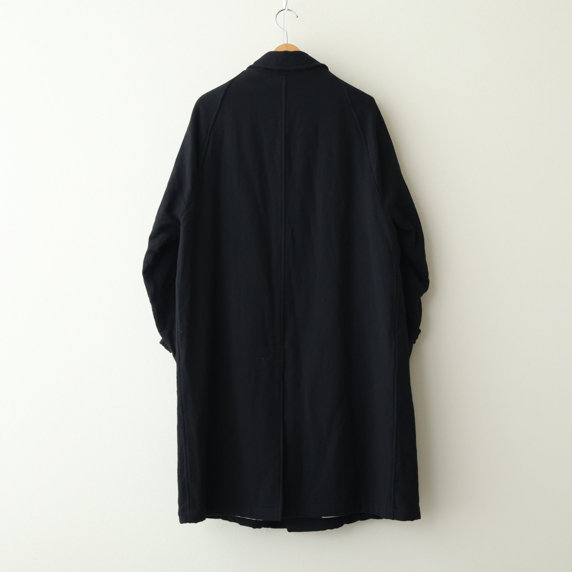 Classic Wool Balmacaan Coat #BlackNavy [BHS25F009] - Diffusion