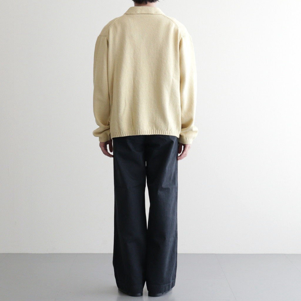 Cotton Fancy Yarn Crochet Collar Knit Jacket #Custard [NEP-SS2628]