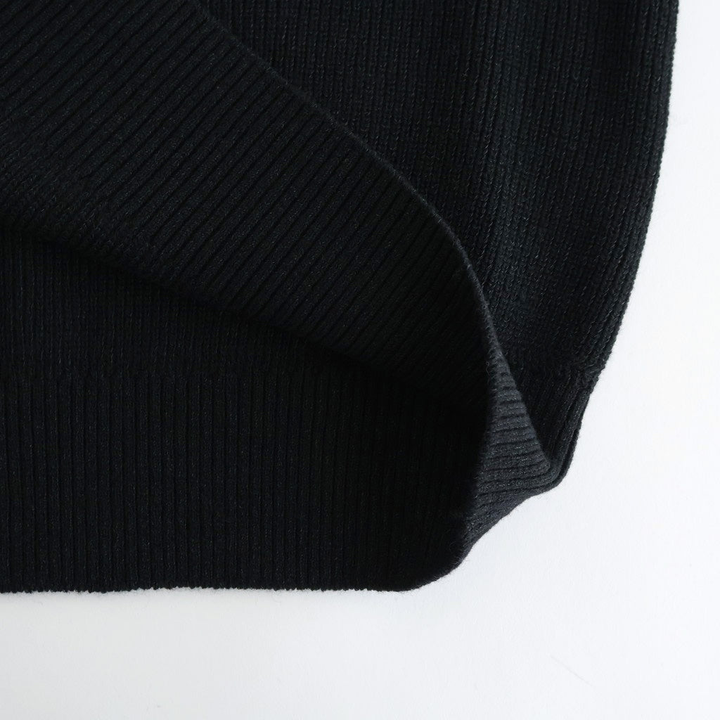 Yak Washi V-neck #Black×Black [NEP-AW2518UNI]