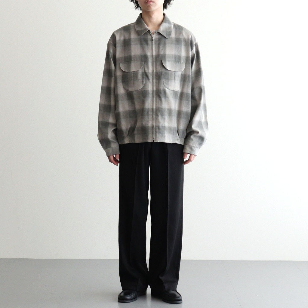 PLEATED-POCKET RICKY JACKET #GRAPHITE PLAID [261OJ-JK07]