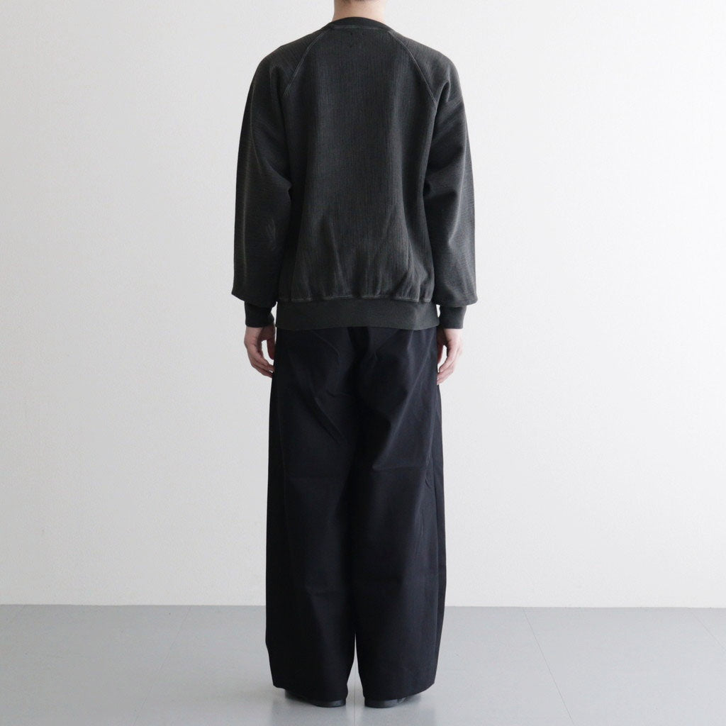 TRIPLE PLEATED WIDE TROUSERS #NAVY [A26A93PT03C]
