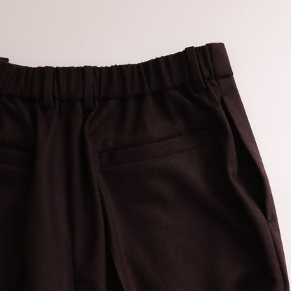 FLAT TAPERED TROUSERS #DARK BROWN [A24C17PT01C]