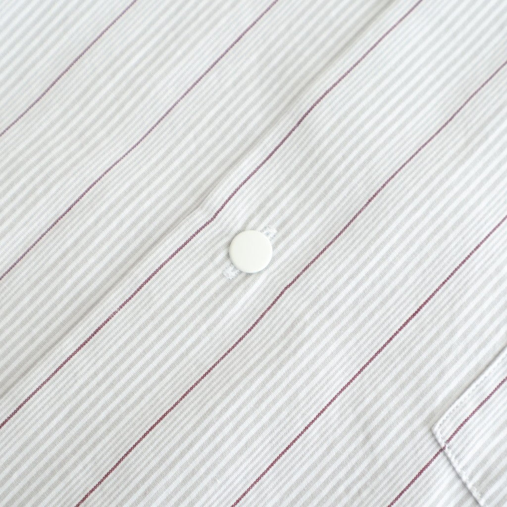 Regular Collar Stripe Wind Shirt #Gray [S26SG086]